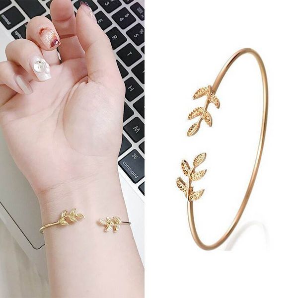 1pcs leaves opening alloy wrap bracelets for women gold silver color bracelets female jewelry, Golden;silver
1pcs leaves opening alloy wrap bracelets for women gold silver color bracelets female jewelry, Golden;silver