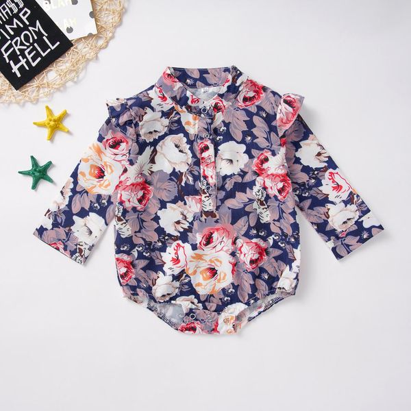 autumn sweet baby girls bodysuits full floral print romper long sleeve button jumpsuit for baby clothing, Blue
autumn sweet baby girls bodysuits full floral print romper long sleeve button jumpsuit for baby clothing, Blue