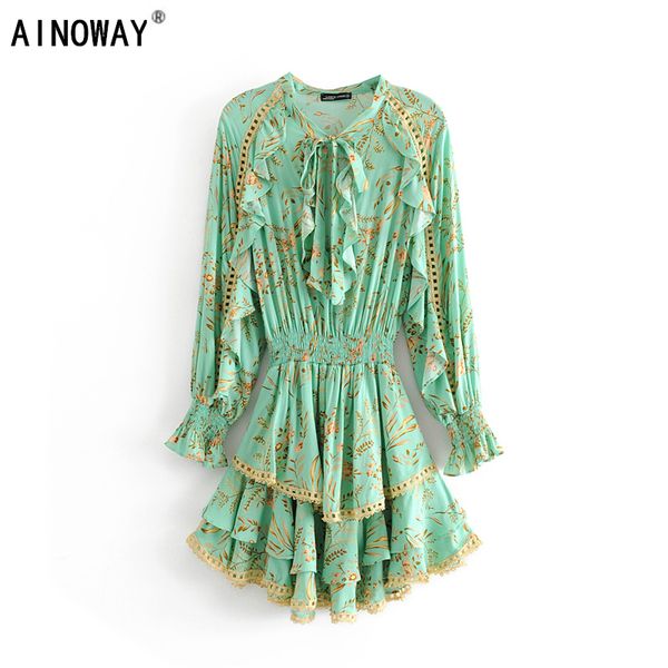 vintage chic women floral print butterfly sleeve tassel ruffles beach bohemian mini dresses ladies bow neck rayon boho dress, Black;gray
vintage chic women floral print butterfly sleeve tassel ruffles beach bohemian mini dresses ladies bow neck rayon boho dress, Black;gray