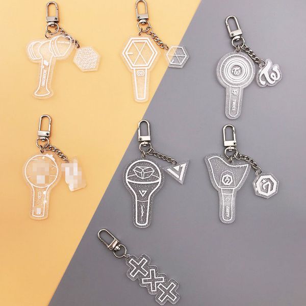 kpop keychain blackpink exo got7 twice seventeen txt key chains glitter acrylic keyring accessories jewelry gift for women fans, Silver 
kpop keychain blackpink exo got7 twice seventeen txt key chains glitter acrylic keyring accessories jewelry gift for women fans, Silver