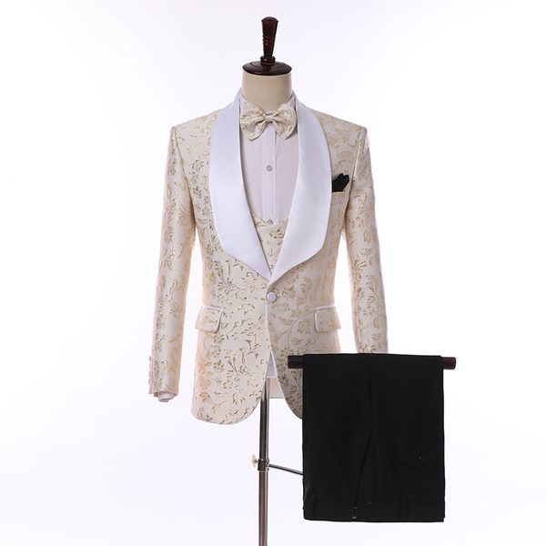 men's suit fashion slim single button men's suit three-piece (jacket + pants + vest) wedding groom groomsmen dress, White;black
men's suit fashion slim single button men's suit three-piece (jacket + pants + vest) wedding groom groomsmen dress, White;black