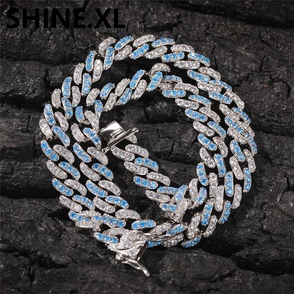 iced out 8mm cuban link chain necklace bracelets set micro paved blue zircon mens hip hop choker necklace, Silver
iced out 8mm cuban link chain necklace bracelets set micro paved blue zircon mens hip hop choker necklace, Silver