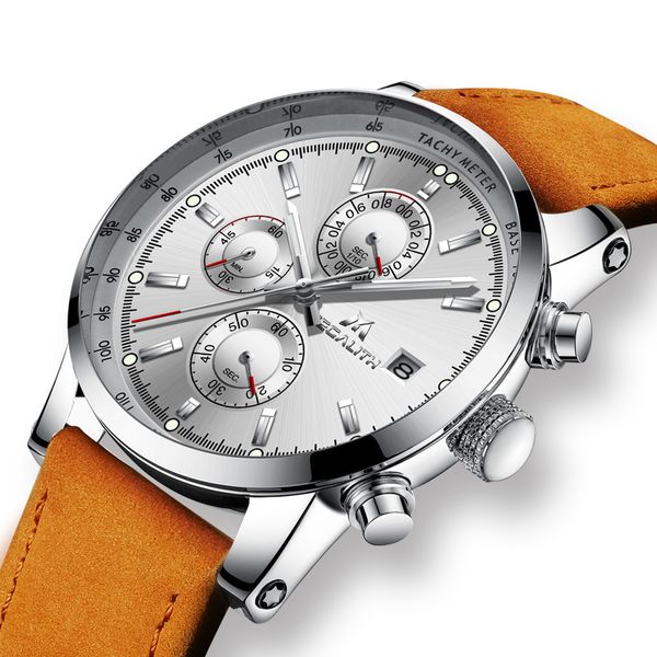 megalith fashion waterproof sports wrist watch for men boys brown leather chronograph analogue quartz watch relogio masculino, Slivery;brown
megalith fashion waterproof sports wrist watch for men boys brown leather chronograph analogue quartz watch relogio masculino, Slivery;brown