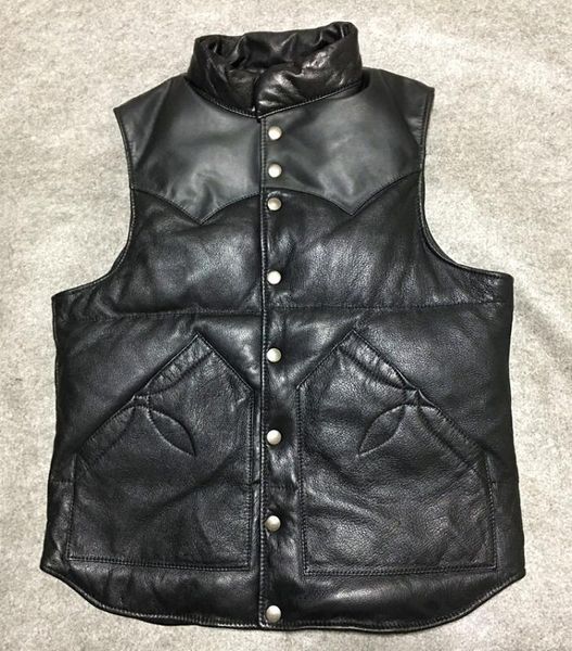 fashion winter warm classic quality slim goatskin vest genuine leather white duck down jacket sales, Black;white
fashion winter warm classic quality slim goatskin vest genuine leather white duck down jacket sales, Black;white