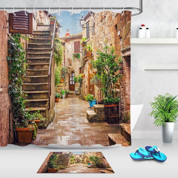 alley old italy town european style shower curtain scenic bath curtain & mat set bathroom waterproof fabric nature bathtub decor
alley old italy town european style shower curtain scenic bath curtain & mat set bathroom waterproof fabric nature bathtub decor