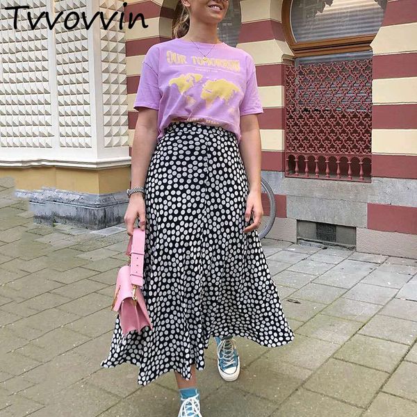 women stylish polka dots maxi skirt faldas mujer high waist side zipper female casual chic ankle length a line skirts 8120, Black
women stylish polka dots maxi skirt faldas mujer high waist side zipper female casual chic ankle length a line skirts 8120, Black