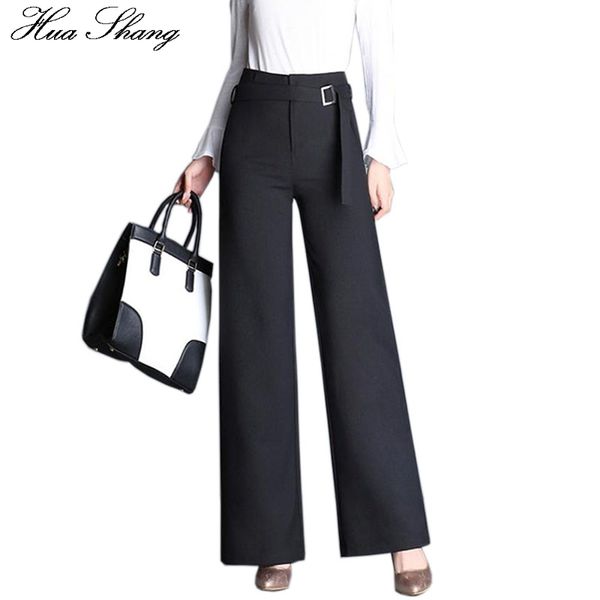 autumn fashion office lady style formal pants high waist wide leg pants women black trousers with belt plus size female, Black;white
autumn fashion office lady style formal pants high waist wide leg pants women black trousers with belt plus size female, Black;white