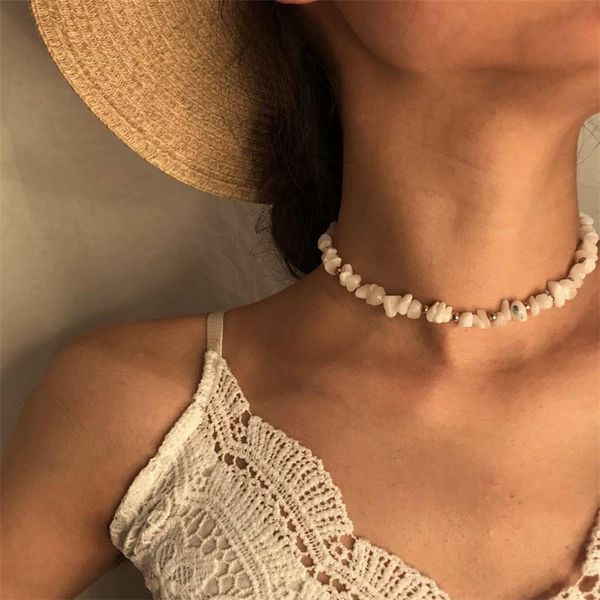 new sea style white color crystal spar transparent beading necklace for women girl party vacation jewelry, Golden;silver
new sea style white color crystal spar transparent beading necklace for women girl party vacation jewelry, Golden;silver
