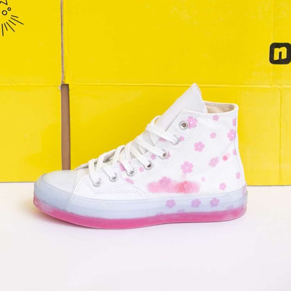 chuck 70s cherry blossom canvas shoes pink flowers white jelly taylor 70s transparent organza women casual platform sneakers, White;red
chuck 70s cherry blossom canvas shoes pink flowers white jelly taylor 70s transparent organza women casual platform sneakers, White;red