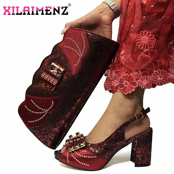 2020 new coming office lady wine italian shoes and bag set to match african party shoes with matching bags set, Black
2020 new coming office lady wine italian shoes and bag set to match african party shoes with matching bags set, Black