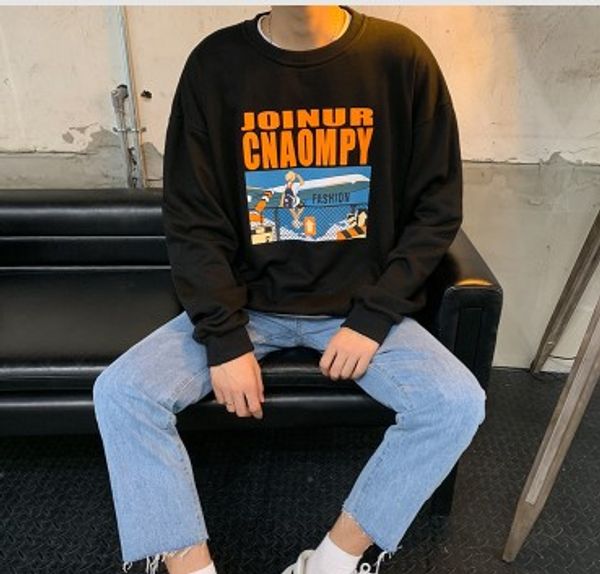mens designer hoodies 2019 fashion loose couple round neck hip hop tide hoodies mens luxury letters printed solid color hoodie, Black
mens designer hoodies 2019 fashion loose couple round neck hip hop tide hoodies mens luxury letters printed solid color hoodie, Black