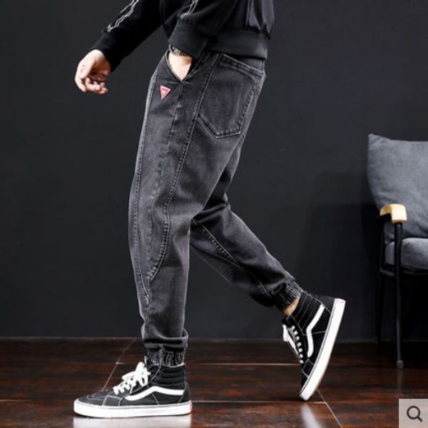 black new jeans men's popular logo beam foot haroun pants students joining together the leisure trousers, Blue
black new jeans men's popular logo beam foot haroun pants students joining together the leisure trousers, Blue