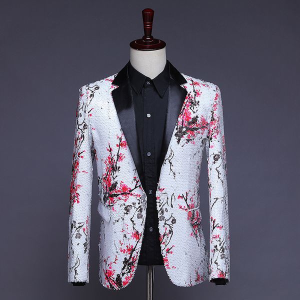 shiny red floral sequin tuxedo suit blazer men wedding groom prom glitter suit jacket men dj nighclub stage singer costume homme, White;black
shiny red floral sequin tuxedo suit blazer men wedding groom prom glitter suit jacket men dj nighclub stage singer costume homme, White;black