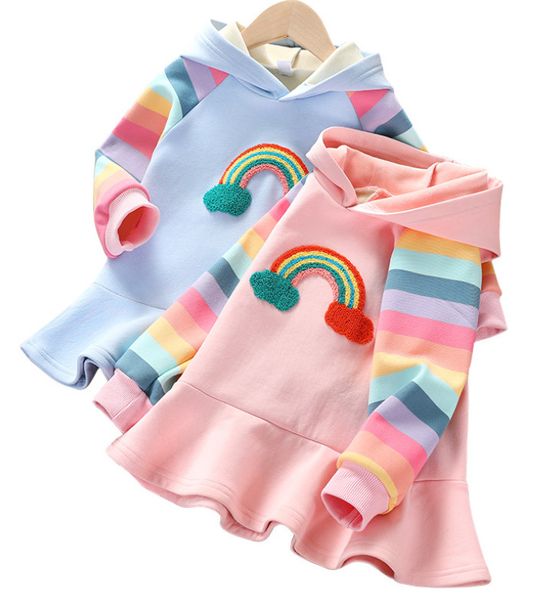 melario casual hoodie dress long sleeve autumn sweartshirt rainbow print winter children's clothes hooded pullover toddler dress, Red;yellow
melario casual hoodie dress long sleeve autumn sweartshirt rainbow print winter children's clothes hooded pullover toddler dress, Red;yellow
