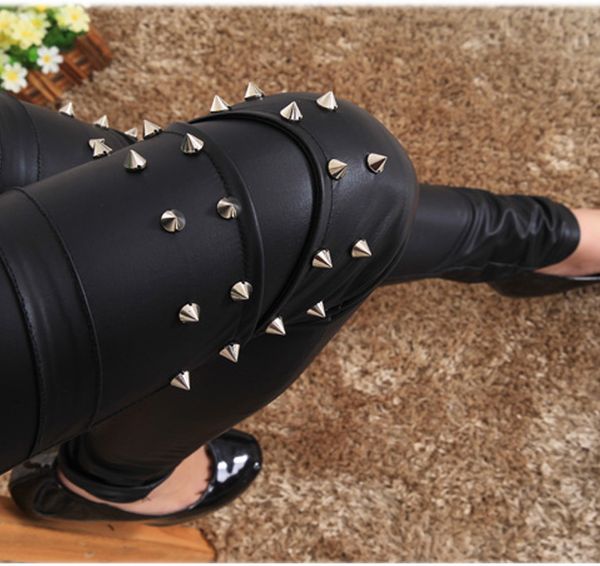 2020 spring summer lady punk rock metal leggings immitation leather skinny pant girl slim patchwork legging ankle capris, Black
2020 spring summer lady punk rock metal leggings immitation leather skinny pant girl slim patchwork legging ankle capris, Black