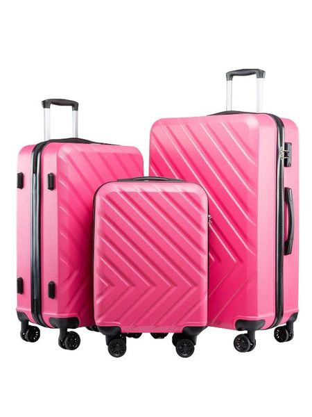 seanshow abs luggage sets hardside spinner pink lightweight durable spinner suitcase 18.5-24-28in
seanshow abs luggage sets hardside spinner pink lightweight durable spinner suitcase 18.5-24-28in