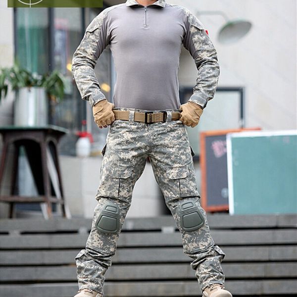 us army acu combat camouflage shirt uniform shirts pants tactical sport hunting clothing with knee pad, Camo
us army acu combat camouflage shirt uniform shirts pants tactical sport hunting clothing with knee pad, Camo