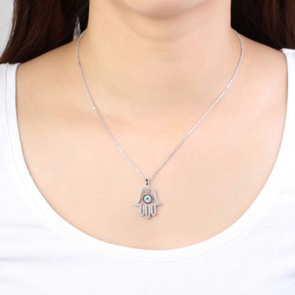fashion-eyed pendant necklace evil eyes for women cz zircon copper necklaces european and american statement jewelry gift, Silver
fashion-eyed pendant necklace evil eyes for women cz zircon copper necklaces european and american statement jewelry gift, Silver