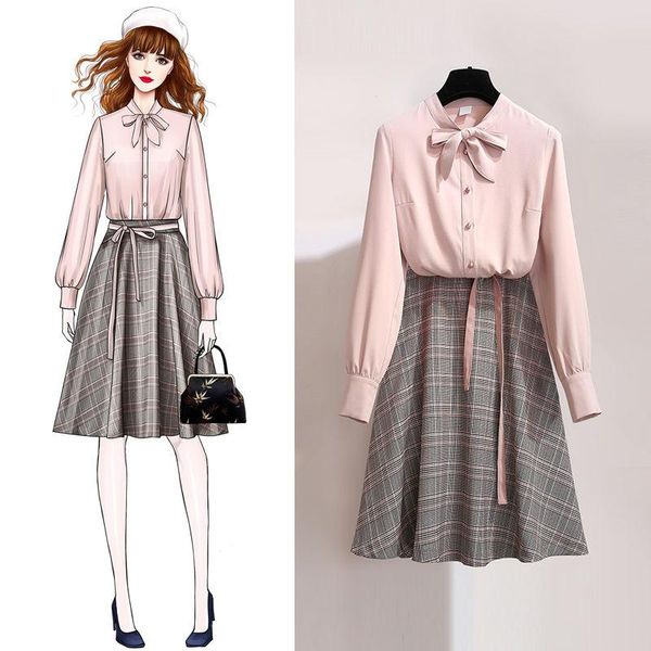 new 2019 spring autumn women sweet suits girls solid shirts + plaid skirts sets female fashion slim two pieces suit x35, White
new 2019 spring autumn women sweet suits girls solid shirts + plaid skirts sets female fashion slim two pieces suit x35, White