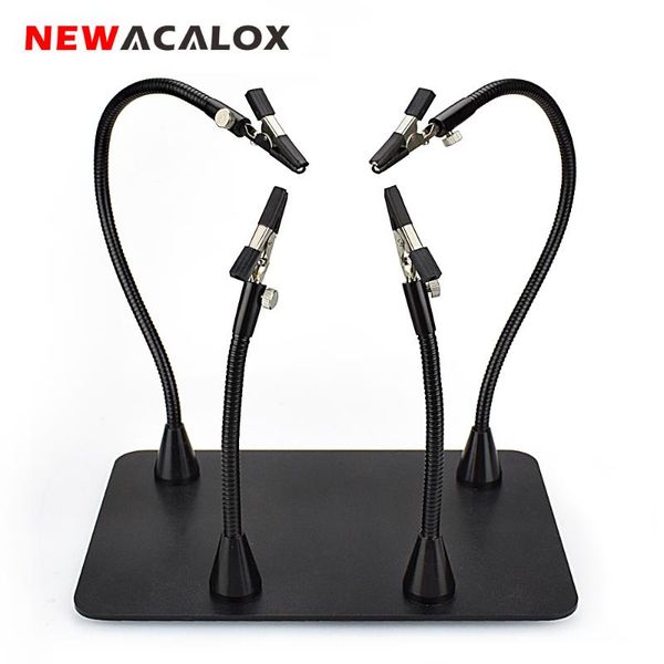 newacalox magnetic flexible arm pcb board fixed clip soldering third hand welding station soldering holder repair tools 
newacalox magnetic flexible arm pcb board fixed clip soldering third hand welding station soldering holder repair tools