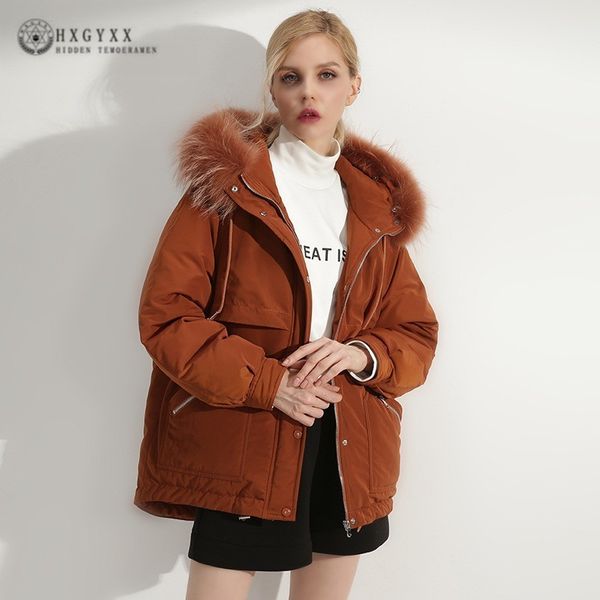 2018 short winter jacket women casual hooded big hair collar white duck down outerwear warm down coat female j418, Black
2018 short winter jacket women casual hooded big hair collar white duck down outerwear warm down coat female j418, Black