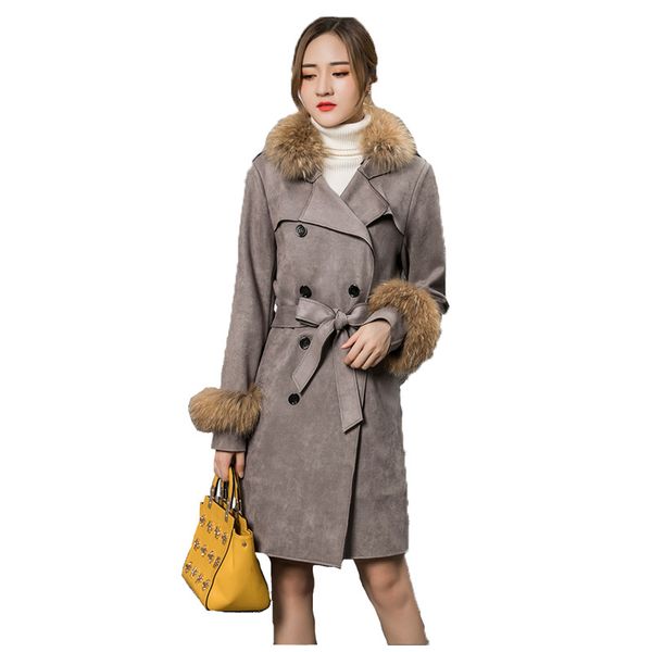 autumn and winter women's fur collar long woolen coat 2019 new temperament s-l plus size fashion slim gray jacket feminina jd567, Black
autumn and winter women's fur collar long woolen coat 2019 new temperament s-l plus size fashion slim gray jacket feminina jd567, Black