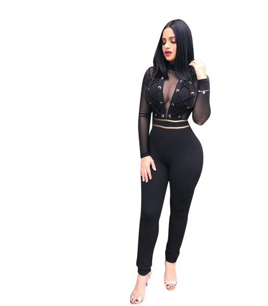 lace up ribbons patchwork rompers women jumpsuit mesh long sleeve bodysuit jumpsuits lw8139, Black;white
lace up ribbons patchwork rompers women jumpsuit mesh long sleeve bodysuit jumpsuits lw8139, Black;white