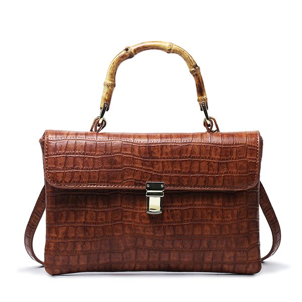 fahsion special banboo handle crocodile pattern shoulder bags protable briefcase bag 
fahsion special banboo handle crocodile pattern shoulder bags protable briefcase bag