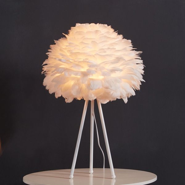 white feather table lamps modern bedroom bedside light living room study art decor tripod stand desk lamp
white feather table lamps modern bedroom bedside light living room study art decor tripod stand desk lamp