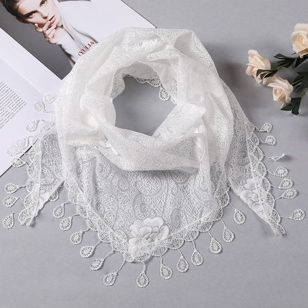 2020 autumn women lace scarf lady's headscarf hollow triangle scarf women tassel shawls and scarves, Blue;gray
2020 autumn women lace scarf lady's headscarf hollow triangle scarf women tassel shawls and scarves, Blue;gray