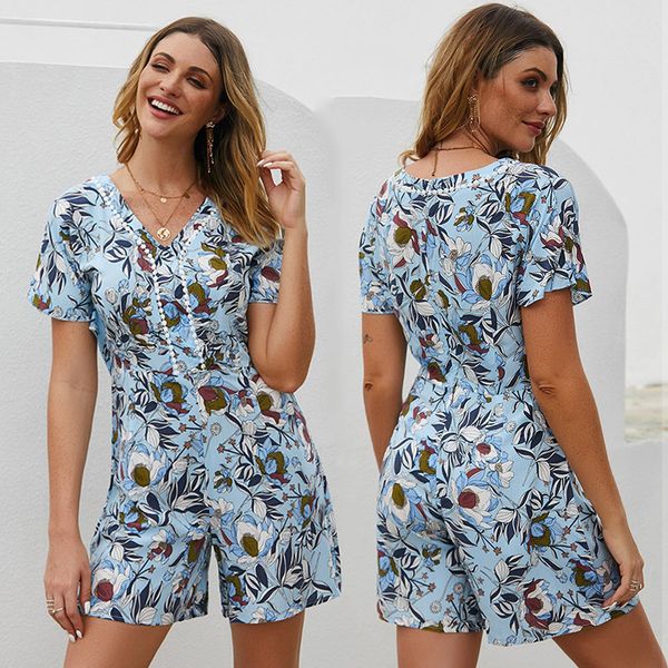 summer for 2019 fashion newly women v neck short sleeve high waist jumpsuit for summer beach party holiday k2, Black;white
summer for 2019 fashion newly women v neck short sleeve high waist jumpsuit for summer beach party holiday k2, Black;white