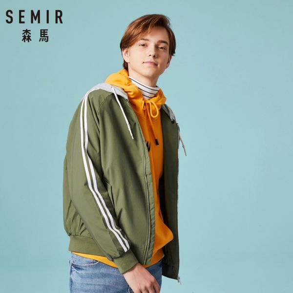 semir men side-striped hooded jacket with full-zip men's sports jacket with lined drawstring hood windbreaker side pocket, Black;brown
semir men side-striped hooded jacket with full-zip men's sports jacket with lined drawstring hood windbreaker side pocket, Black;brown