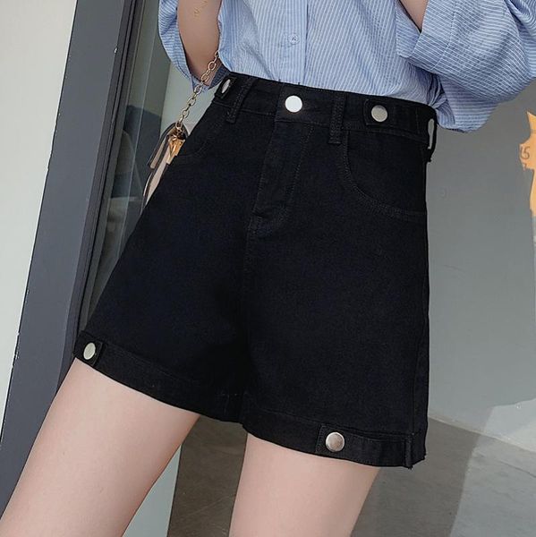 women's shorts jeans for women black summer thin high waist plus size a-line denim short femme, White;black
women's shorts jeans for women black summer thin high waist plus size a-line denim short femme, White;black