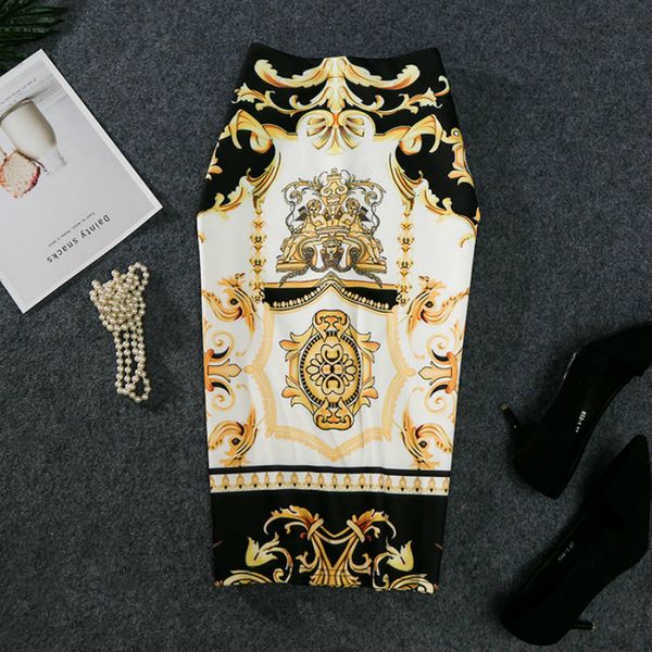 2019 new-coming european women autumn print pencil skirt high stretch personality midi slip hip skirt female, Black
2019 new-coming european women autumn print pencil skirt high stretch personality midi slip hip skirt female, Black