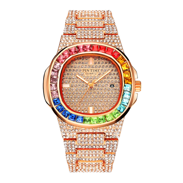 creative mens watches quartz diamond iced out watch hip hop stainless steel gold wristwatch relogio masculino, Slivery;brown
creative mens watches quartz diamond iced out watch hip hop stainless steel gold wristwatch relogio masculino, Slivery;brown