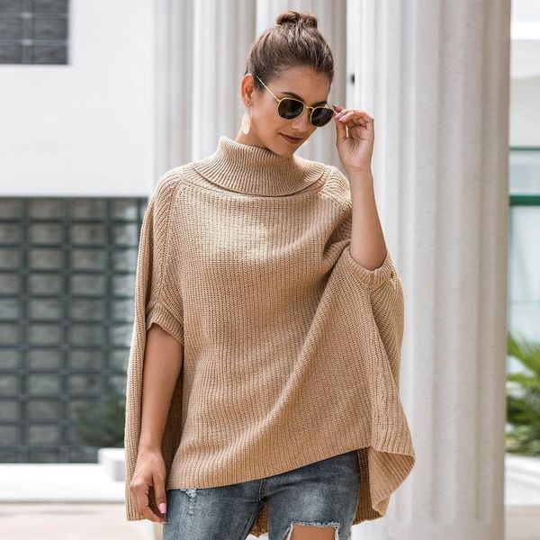 chic women knitted cloak coat jacket loose turtleneck thick bat-shaped sweater ponchos pullover knitting coats female, Black
chic women knitted cloak coat jacket loose turtleneck thick bat-shaped sweater ponchos pullover knitting coats female, Black