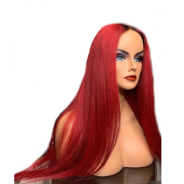 #1b/99j red color ombre brazilian human hair wigs 13*6 deep part lace frontal straight hair wigs remy wig, Black
#1b/99j red color ombre brazilian human hair wigs 13*6 deep part lace frontal straight hair wigs remy wig, Black