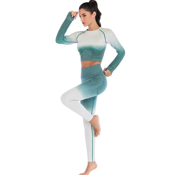 seamless gradient leggings+long sleeve yoga set women sets high waisted sport pants gymnastics clothing workout sport suit
seamless gradient leggings+long sleeve yoga set women sets high waisted sport pants gymnastics clothing workout sport suit