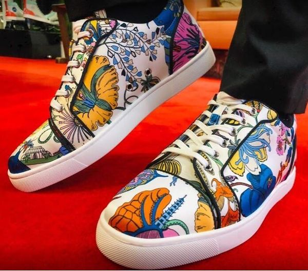 popular 2020 new low red bottom sneakers women,men flower printed leather casual walking luxury designer red sole shoes with box, Black
popular 2020 new low red bottom sneakers women,men flower printed leather casual walking luxury designer red sole shoes with box, Black