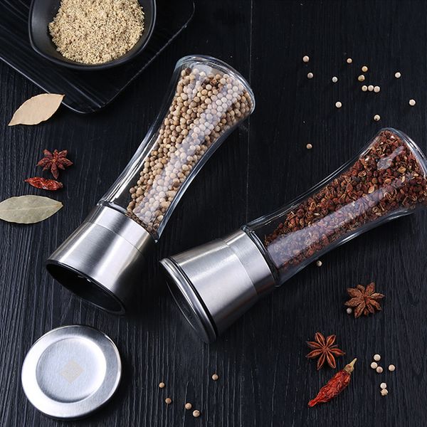 premium stainless steel salt and pepper grinder shakers glass body spice salt and pepper mill with adjustable ceramic rotor
premium stainless steel salt and pepper grinder shakers glass body spice salt and pepper mill with adjustable ceramic rotor