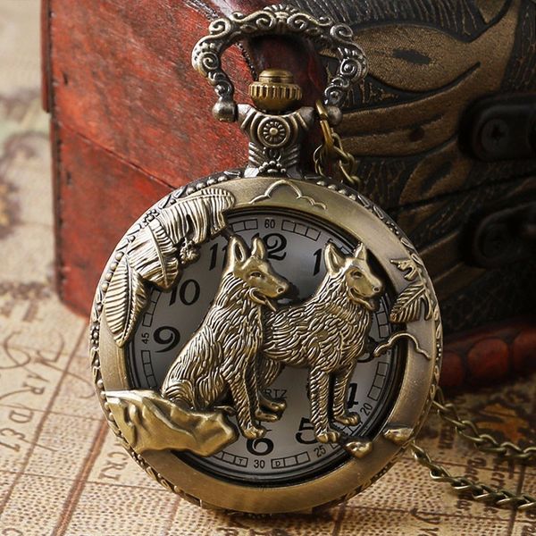 classic vintage bronze dog wolf hollow quartz fob pocket watch with necklace chain cool pendant clock gift for women men, Slivery;golden
classic vintage bronze dog wolf hollow quartz fob pocket watch with necklace chain cool pendant clock gift for women men, Slivery;golden