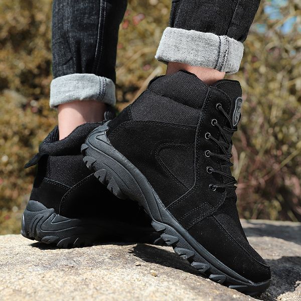 men boots winter with fur winter boots work shoes hiking shoes men footwear fashion rubber ankle shoes, Black
men boots winter with fur winter boots work shoes hiking shoes men footwear fashion rubber ankle shoes, Black