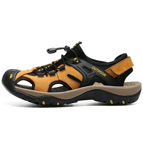 men's sandals summer new leather non-slip beach tourism outdoor casual sandals deodorant, Black
men's sandals summer new leather non-slip beach tourism outdoor casual sandals deodorant, Black