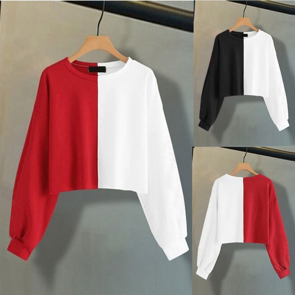 womens sweatshirt 2019 womens solid long sleeve splice sweatshirt short pullover hooded blouse fashion ladies hoodies, Black
womens sweatshirt 2019 womens solid long sleeve splice sweatshirt short pullover hooded blouse fashion ladies hoodies, Black