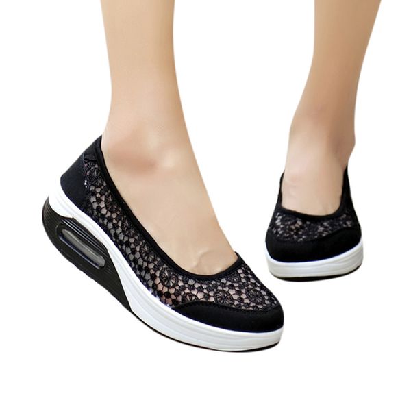 fashion ladies lace hollow breathable non-slip med heel shoes sneakers floral pattern type shallow casual shoes may 8, Black
fashion ladies lace hollow breathable non-slip med heel shoes sneakers floral pattern type shallow casual shoes may 8, Black