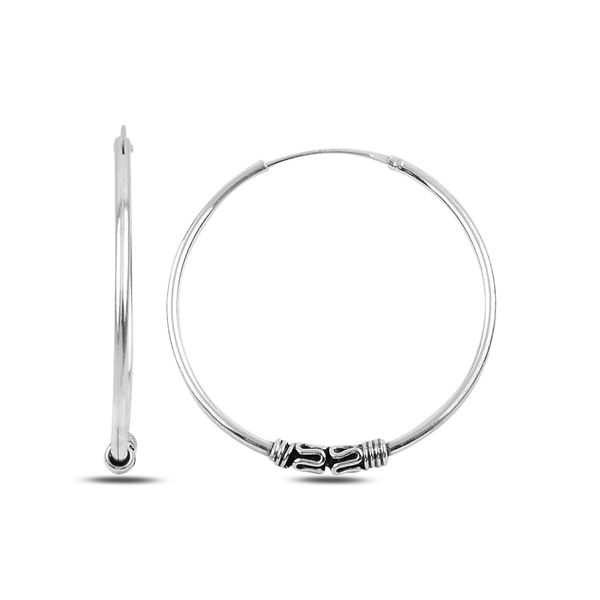 armagano 35mm oxidized ring earrings, Silver
armagano 35mm oxidized ring earrings, Silver