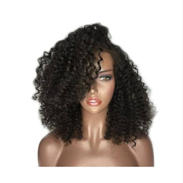 afro kinky curly synthetic glueless front lace wig 12-16in left side part dark brown/black hair color
afro kinky curly synthetic glueless front lace wig 12-16in left side part dark brown/black hair color