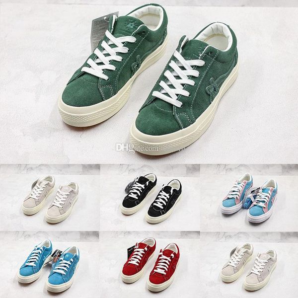 tyler ttc the creator x conse one star x golf le fleur canvas shoes orange pink green blue vulcanized suede shoes, Black 
tyler ttc the creator x conse one star x golf le fleur canvas shoes orange pink green blue vulcanized suede shoes, Black