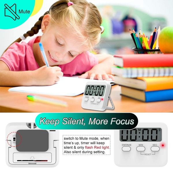 kitchen timer, 2 pack digital countdown timers with loud alarm, mute mode, auto-off, magnetic back, big digits for kitchen, clas
kitchen timer, 2 pack digital countdown timers with loud alarm, mute mode, auto-off, magnetic back, big digits for kitchen, clas