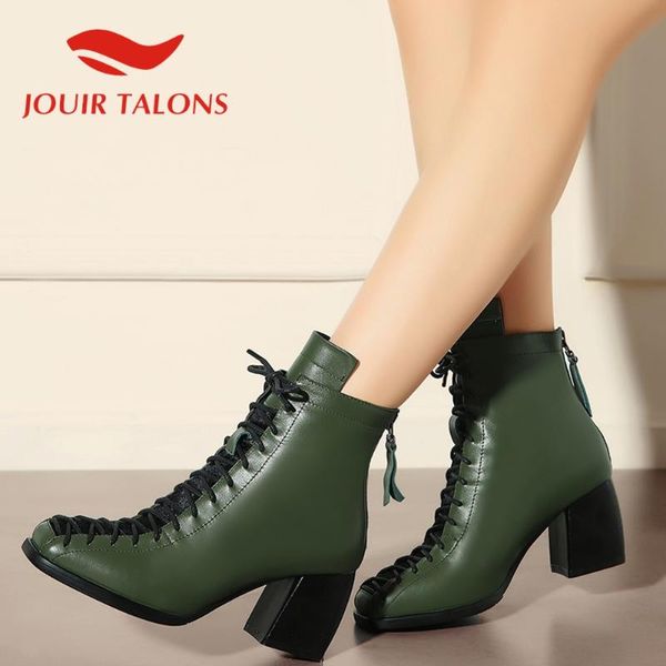 jouir talons 2020 genuine leather women boots platform square heels square toe cross-tied zip winter women shoes, Black
jouir talons 2020 genuine leather women boots platform square heels square toe cross-tied zip winter women shoes, Black
